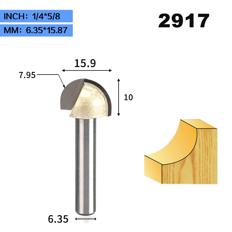 HUHAO 1pcs 6/8mm Shank Double Edging Router Bits for Wood Cove Box Bit CNC Milling Cutter Carbide Woodworking Tools: 2917