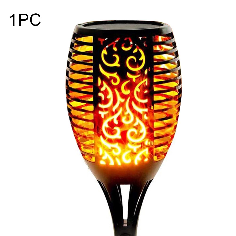 Halloween 1/2/4 Pcs Solar Power Taschenlampe Flackern Flammen 33 Led-leuchten Garten Dekoration Lampe: 1pc