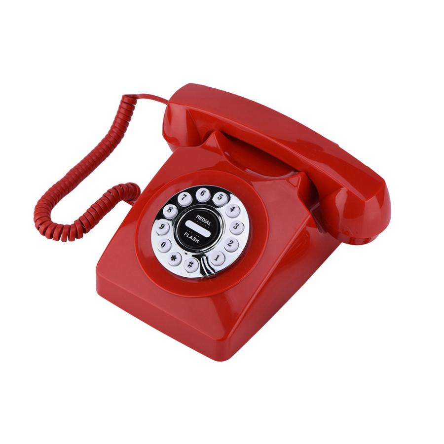 Retro Dial Phone Vintage Antique Telephone Numbers Storage Clear Sound Retro Telephone for Home Office Business telefono