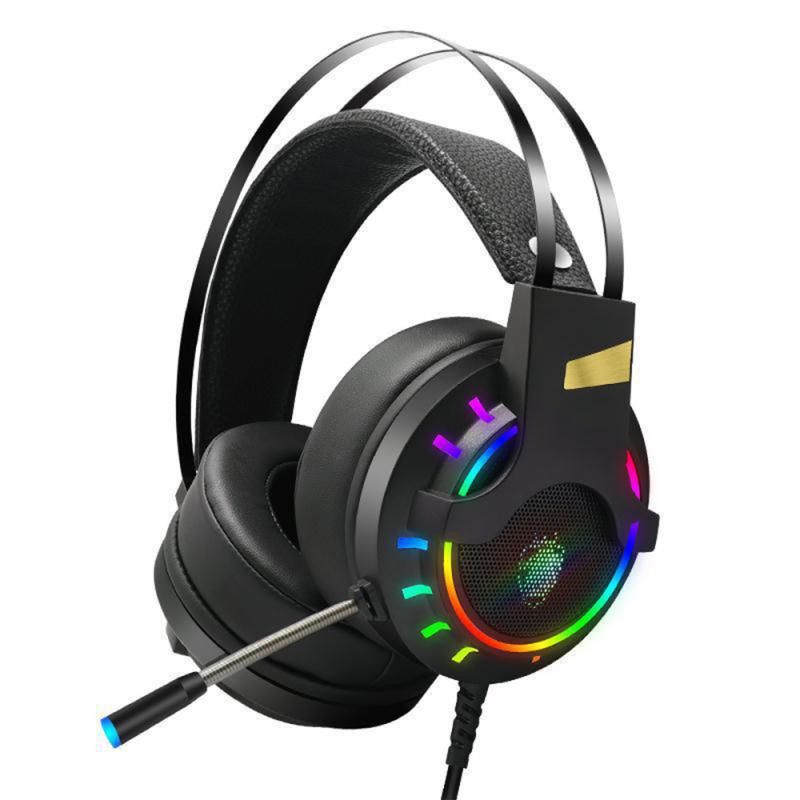 Gaming Headset Gamer 7.1 Surround Sound USB Wired RGB Light Game Headphones With Microphone For Tablet PC Xbox One PS4 Earphones: Default Title