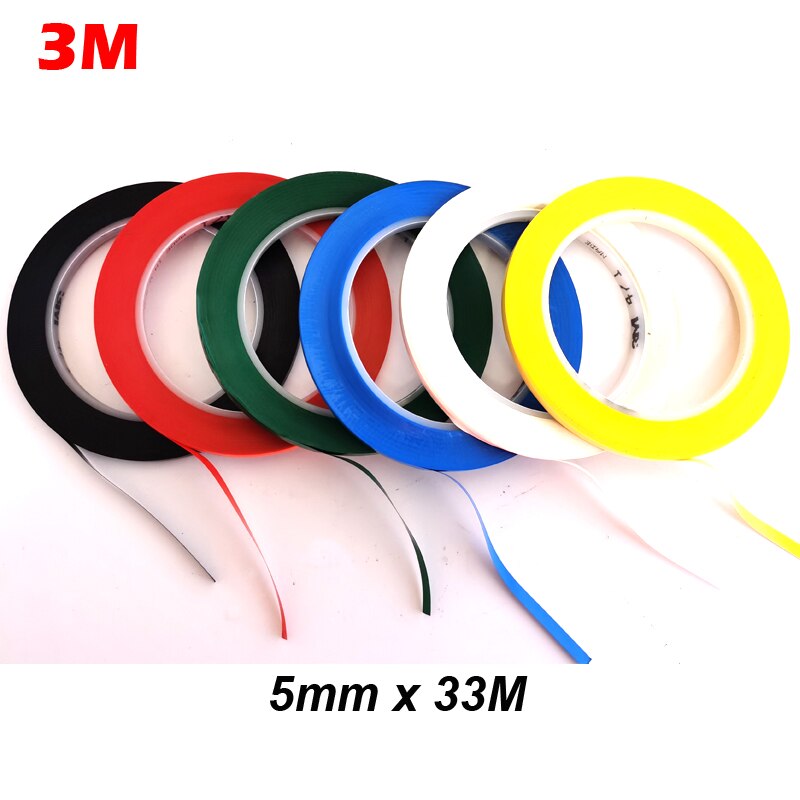5Mm X 33M 3M 471 Sterke Vinyl Tape Bundel Set Voor Decoratie Auto, Vloer, motorfiets, Automotive Board Afdrukken Masking Mark