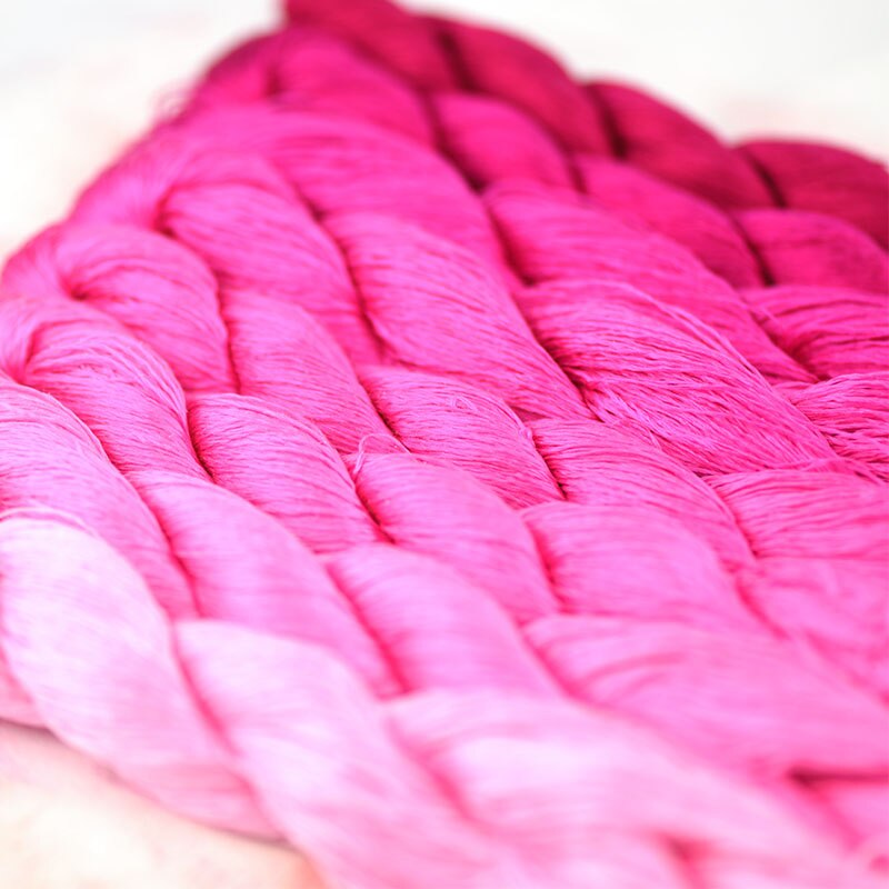 Hilo de seda para bordar, 100% seda, bordado a mano, punto de cruz, serie rosa, 8 colores degradados