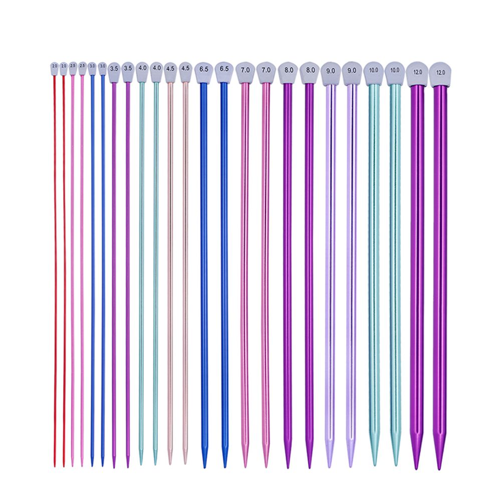 2Pcs/set DIY Single Pointed Long Sweater Straight Pins Knitting Needles Aluminum Weaving Tool Sewing Needles