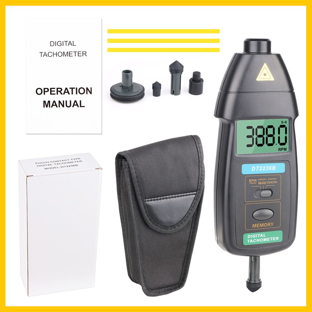 Tacómetro RZ DT2236B, sensor de velocidad de superficie con vailes de flauta para medir la velocidad y la longitud del cable