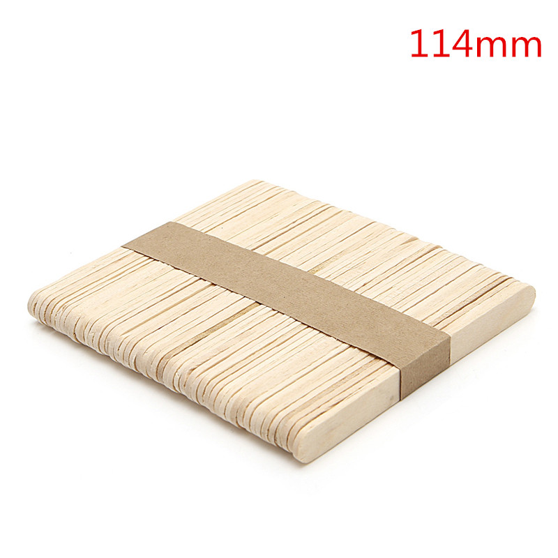 50Pcs DIY Ice Cream Stick Wooden Kids Hand Crafts Art Cake Making Children AUG15