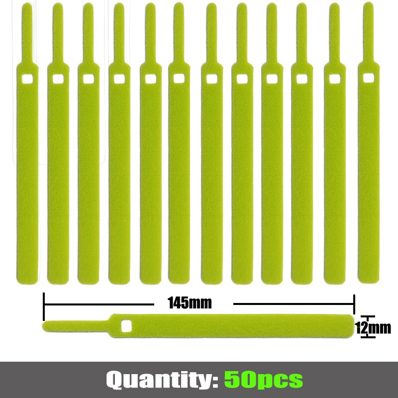 50 stücke 12mm * 145mm Verschluss Band kabelbinder Klebstoff Magie Haken Schleife Stock bulckle Gürtel Bündel Draht linie Band schnur: Farbe 07