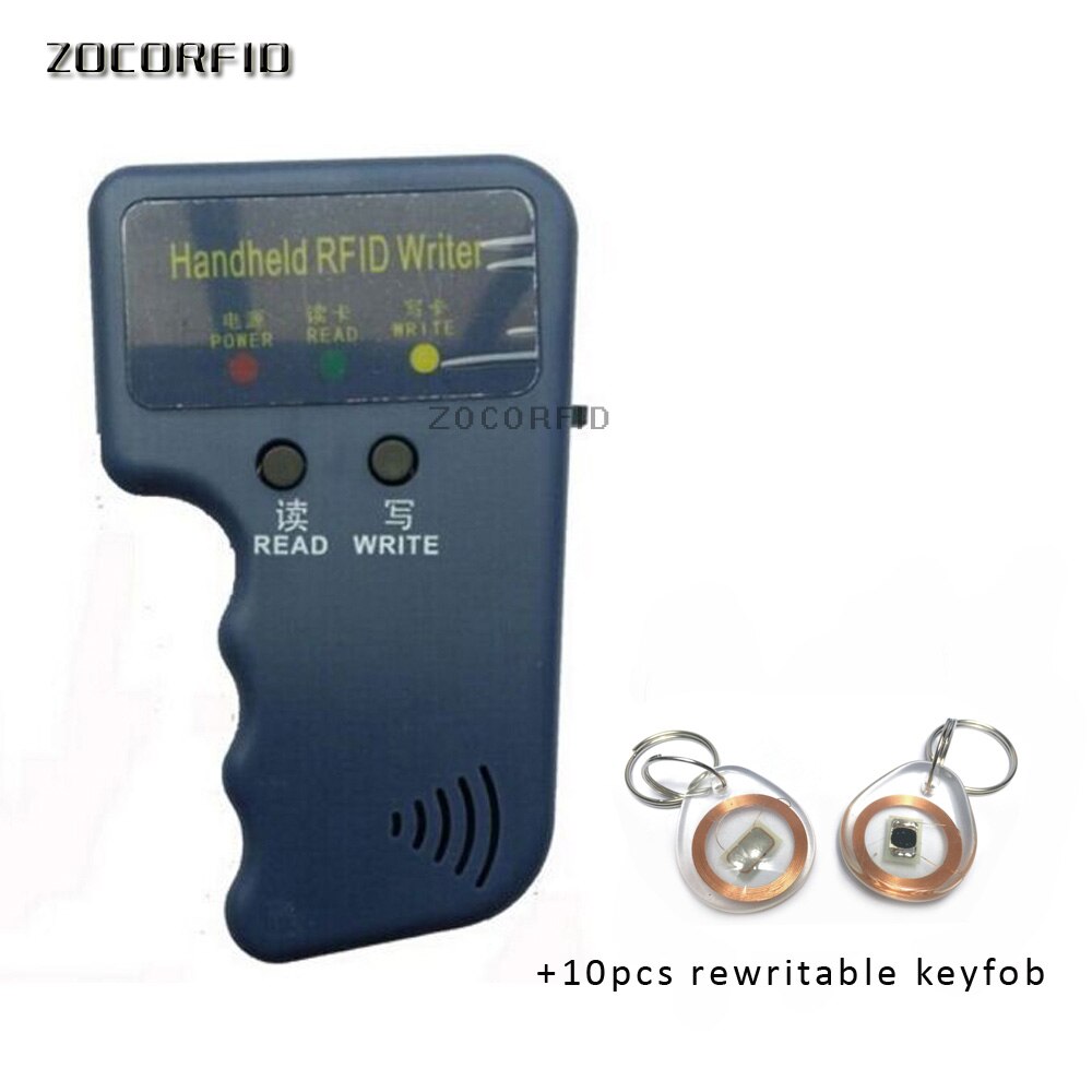 Håndholdt 125 khz  em4100/tk4100 rfid kopimaskine writer duplikator programmeringslæser