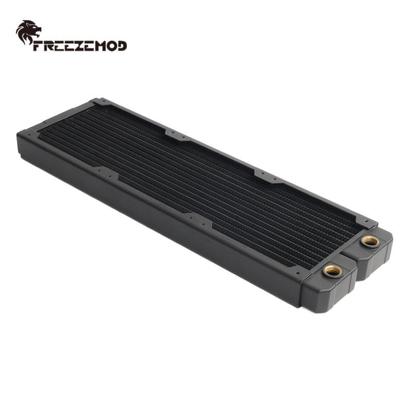 FREEZEMOD 27mm Thick Copper Single Row Radiator Computer Water Cooling Liquid Heat Exchanger For 12cm Fans 120/240/360/480MM