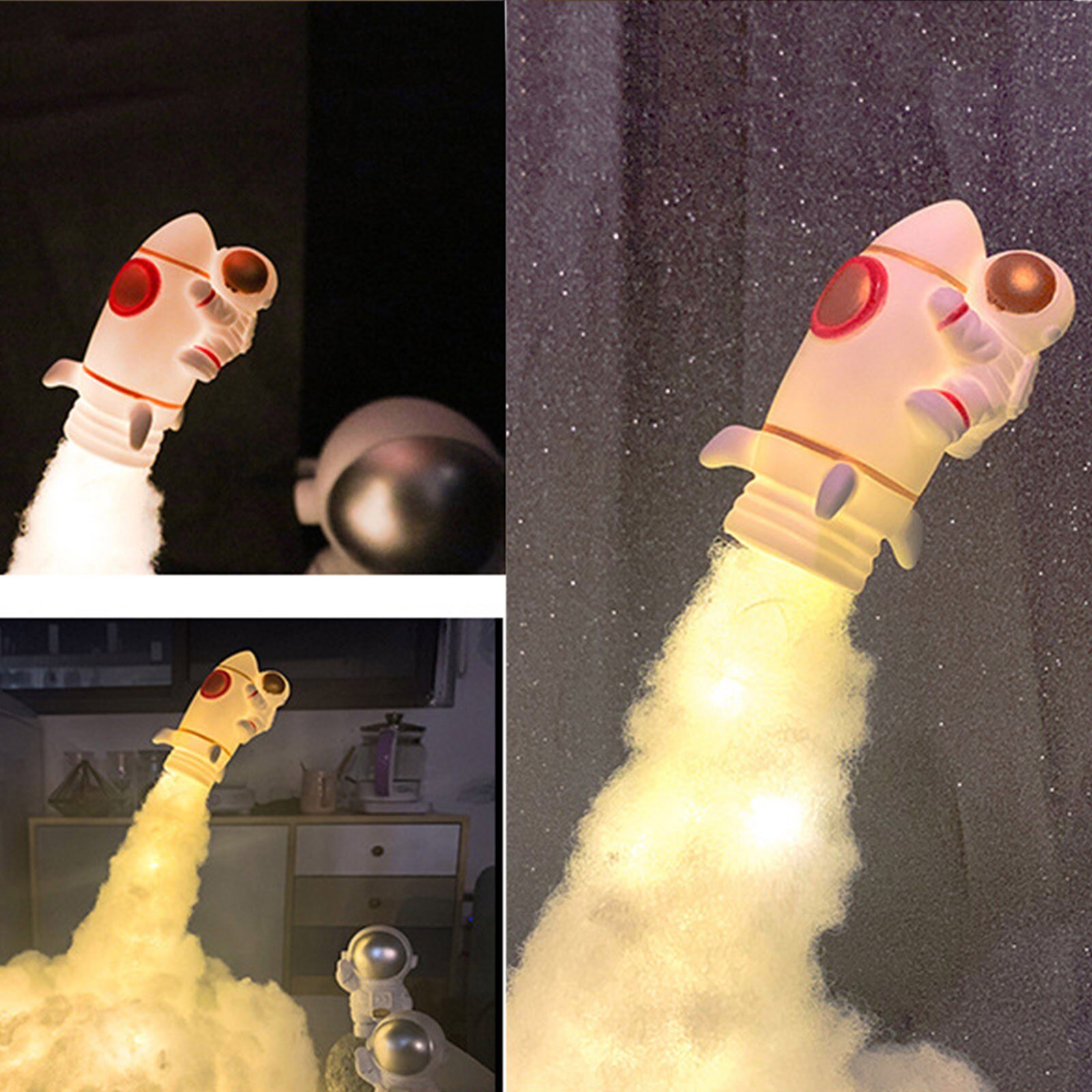 LED Clouds Astronaut Lamp With Rainbow Effect As Children Night Ligh warm light festival DIY Astronaut Cloud Light