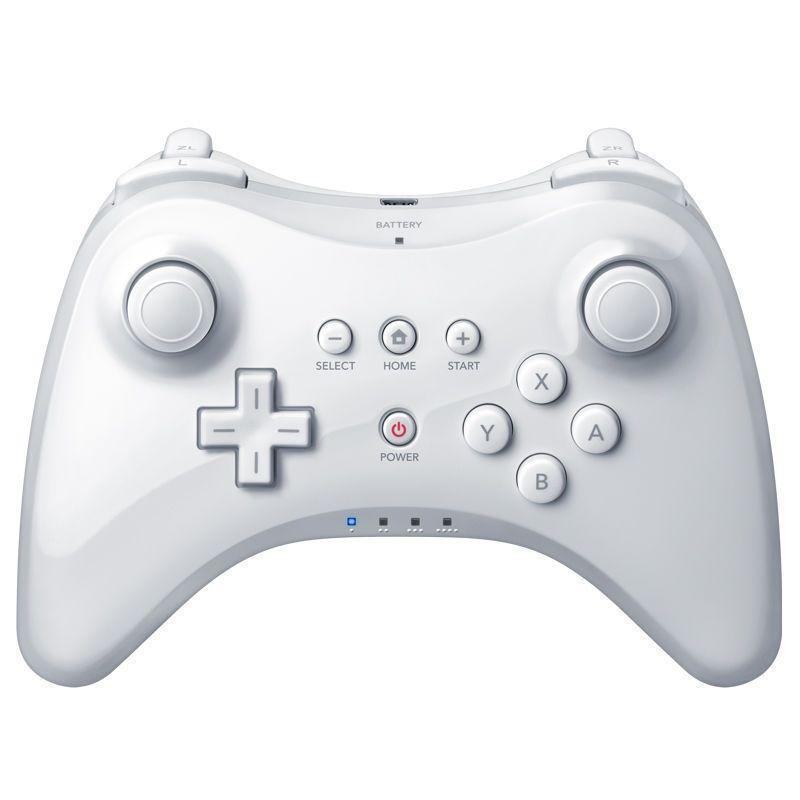 Gamepad per Nintend Wii U pro controllore USB classico doppio Analogico Senza Fili di Bluetooth a distanza Controle per WiiU pro U: 1pezzi bianca