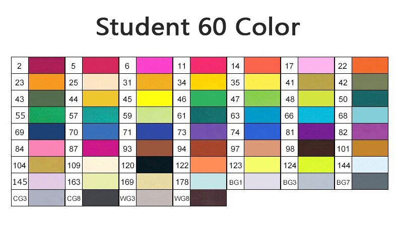 60 farbe TOUCHNEW Art Marker Stifte für Künstler Zeichnen, Skizzieren, Illustration, Mango, , Archiecture, interior: Student 60 color