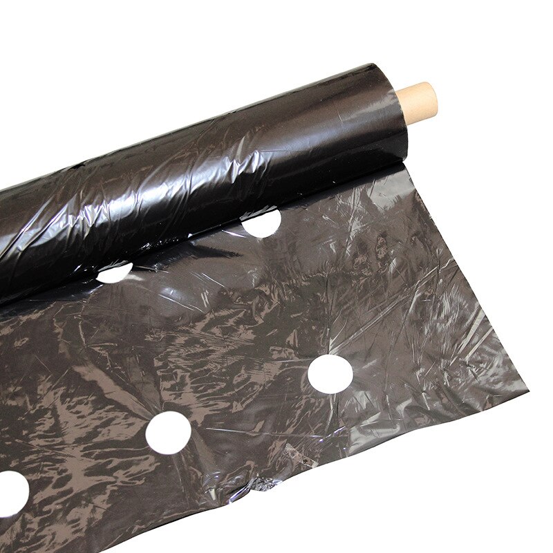 5-Hole Black Film Perforated Plastic Mulch Film Agricultural Plants Planting Grow Film Barrier Film