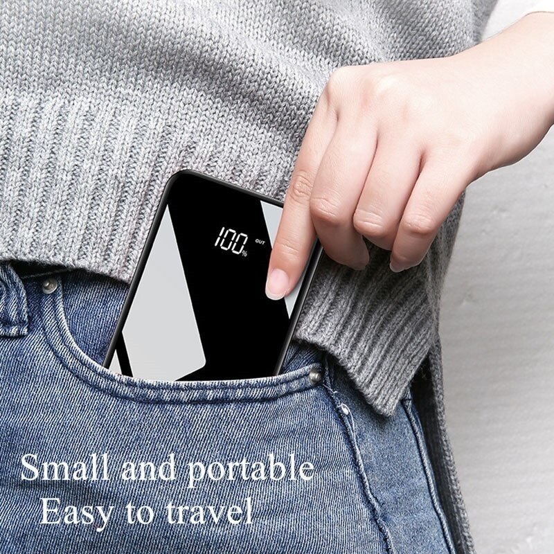 Powerbank 30000 mah, tragbares ladegerät, externer akku, schnellladefunktion mit led-digitalanzeige, schnellladefunktion für smartphones