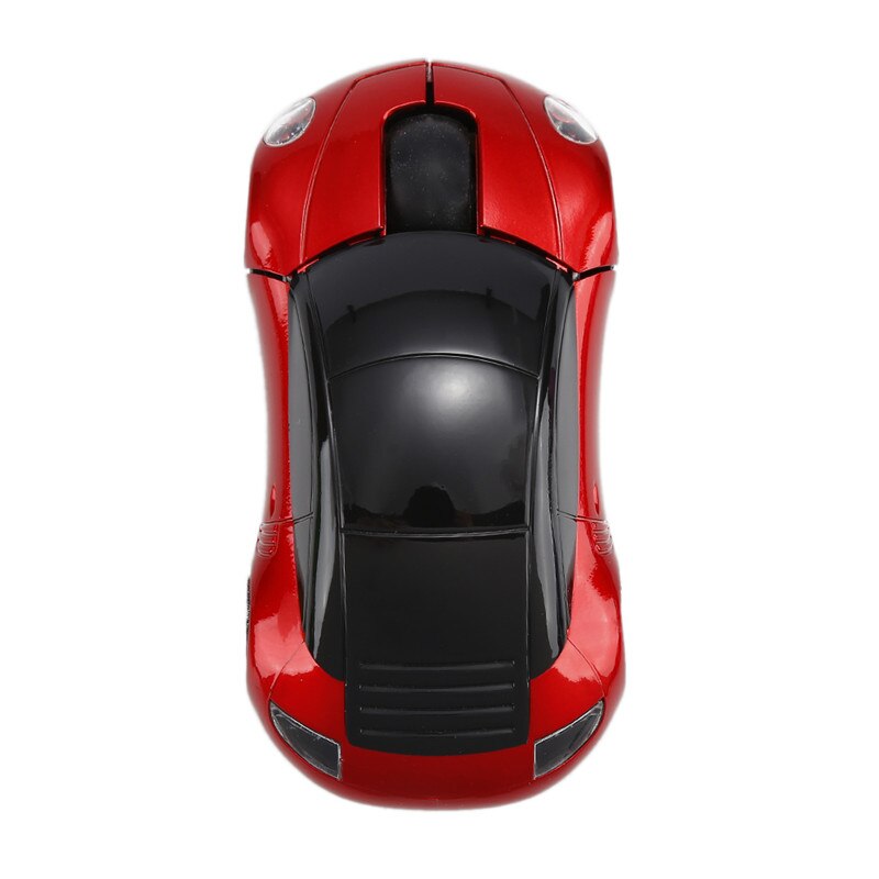 2.4GHZ 1600DPI Wireless Car Shape Mouse Mini USB 2.0 Receiver Optical Ergonomic Mice For PC latop Computer Gaming Mouse: Red