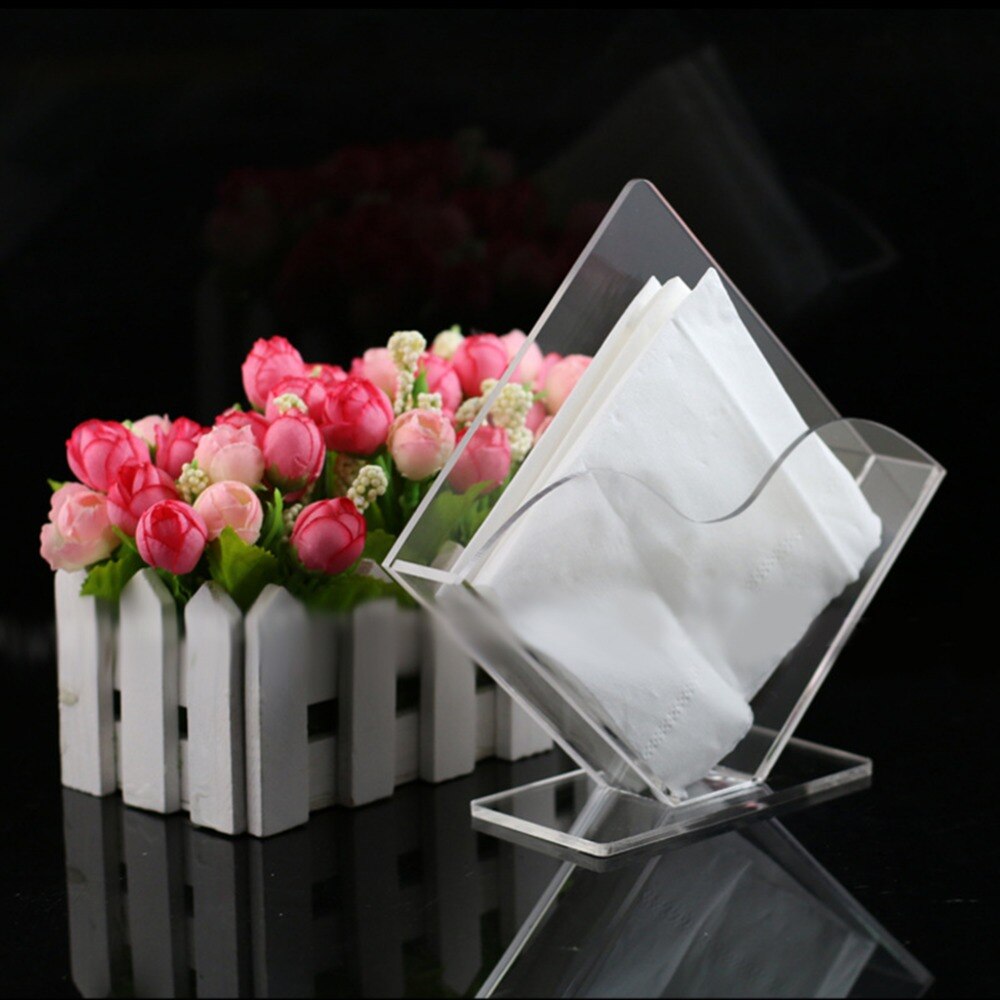 Paper Towel Box Acrylic Paper Towel Holder Vertical Napkin Storage Box Innovative Home Office Desktop Decoration