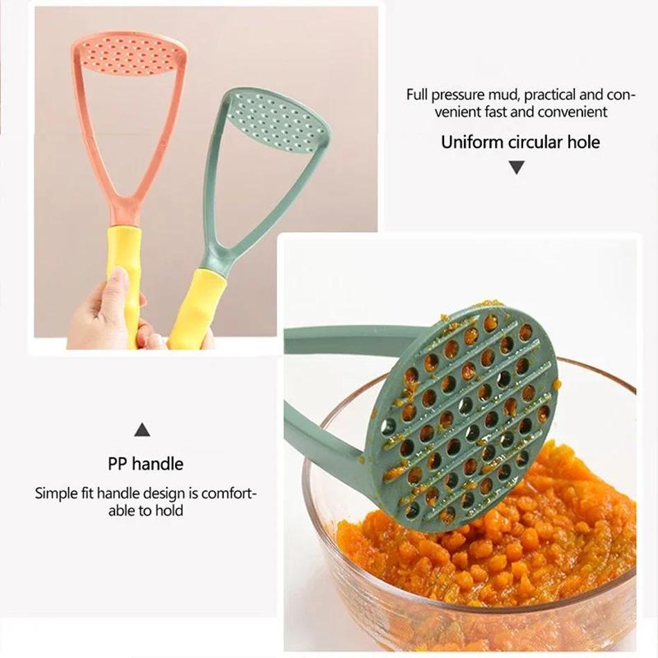 1 Pcs Kitchen PP Pressed Potato Masher Ricer Puree Juice Maker Potato Pusher Smooth Mashed Potatoes Crusher Fruit Tools Supplies