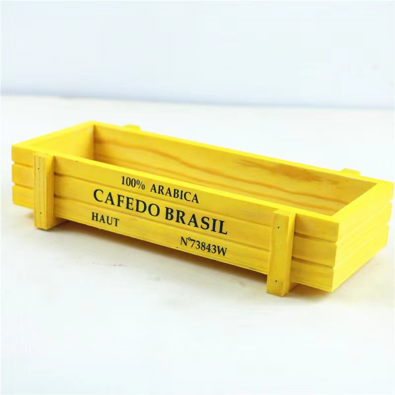 Maceta colorida, caja de madera Retro creativa, macetas, soporte para flores, cajas de troncos para comestibles, decoración de plantas suculentas, macetas: Morado