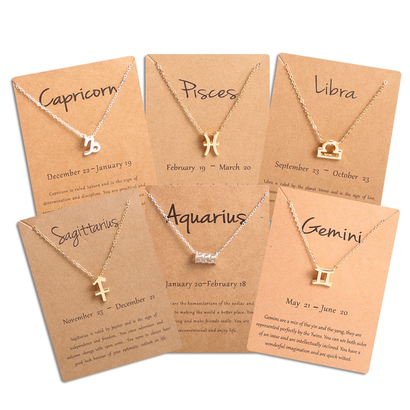 Collier pendentif signe du zodiaque pour hommes et femmes, horoscope, bélier, lion, 12 constellations, bijoux pour enfants, de Noël, directe