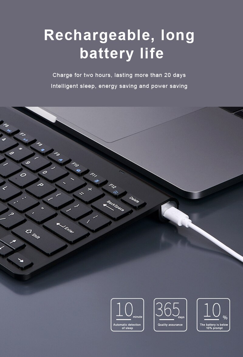 Mini Drahtlose Wiederaufladbare Tastatur Und Maus Für PC Laptop Tablette Tastenkappen einstellen Tastatur 2,4G Empfänger Für Macbook Fenster