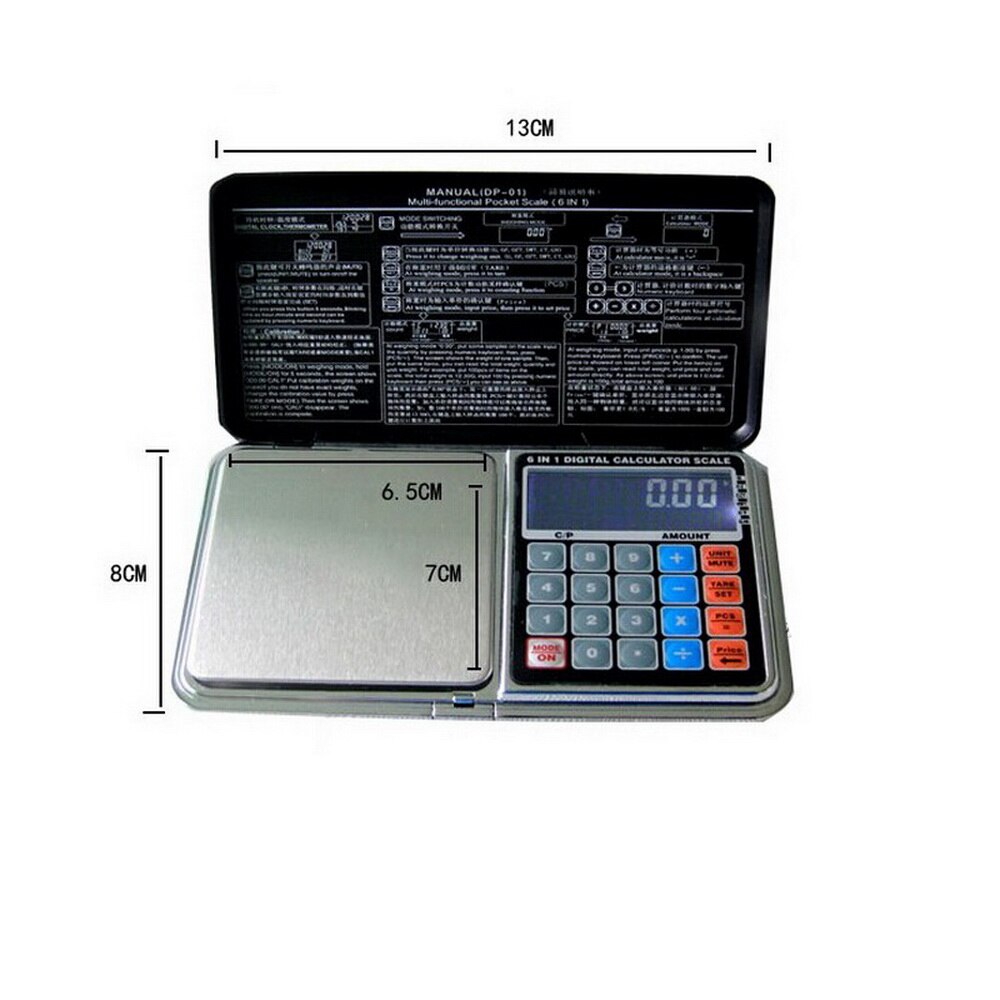 Multifunctionele rekenweegschaal mini lcd digitale zakweegschaal 100/200/300/500/1000g 0.01/0.1g sieradenweegschalen gewichtsbalans