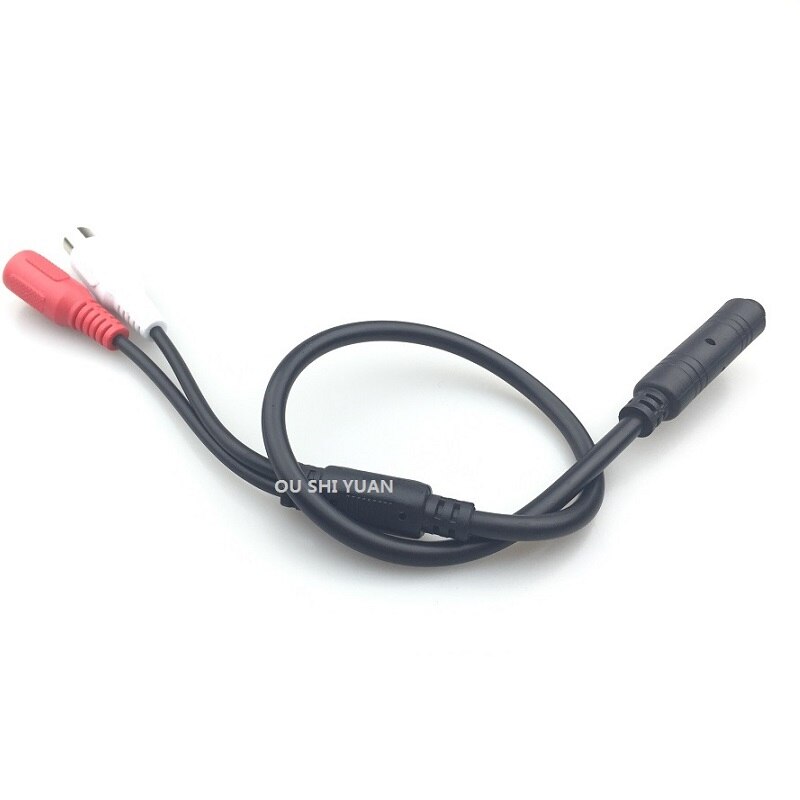 Micrófono RCA de vigilancia CCTV, Monitor de sonido, para cámara CCTV
