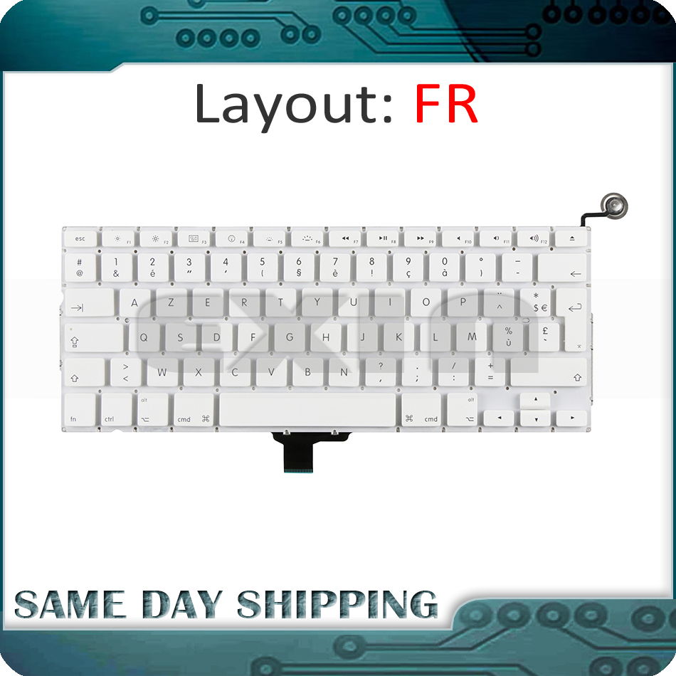 Laptop A1342 FR France French Keyboard for Apple Macbook 13.3" A1342 French AZERTY Layout MC207 MC516