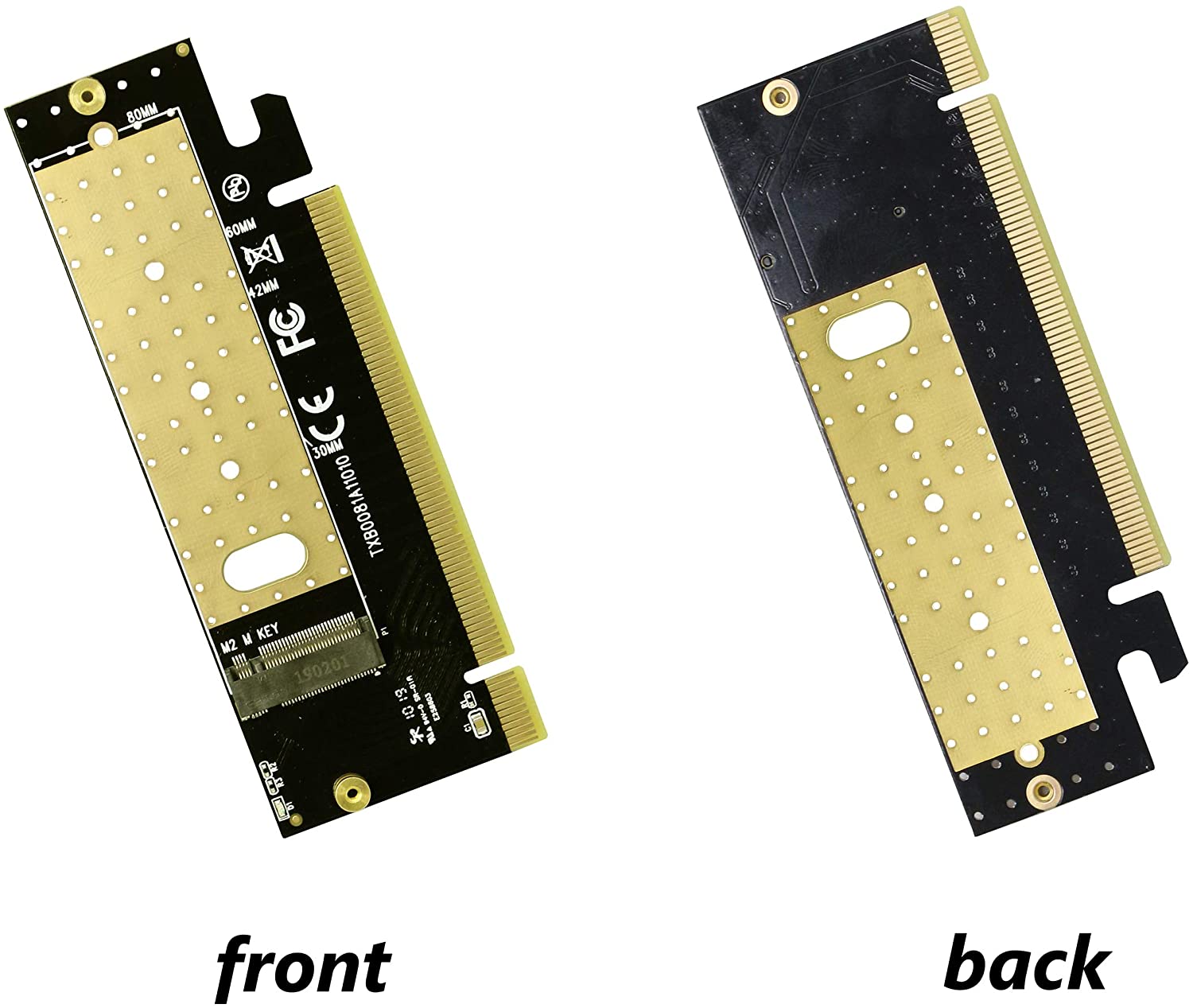 M.2 Naar Pcie X16 Adapter Kaart Pci-E Naar M. 2 Convert Adapter Nvme Ssd Adapter M2 M Sleutel Pci Express 3.0X4 2230-2280 Size