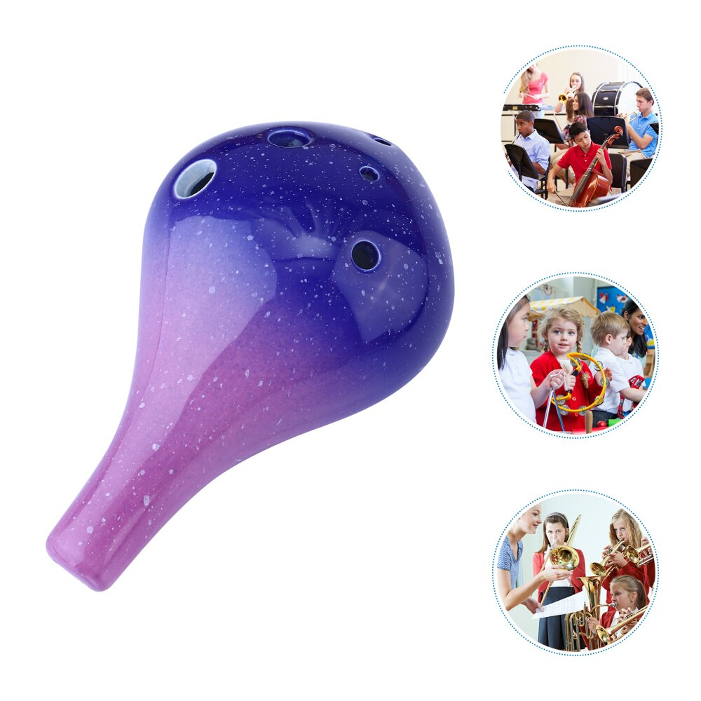 Flaschen-Ocarina - 6 Löcher - Anfänger Musikinstrument Keramik: Rot