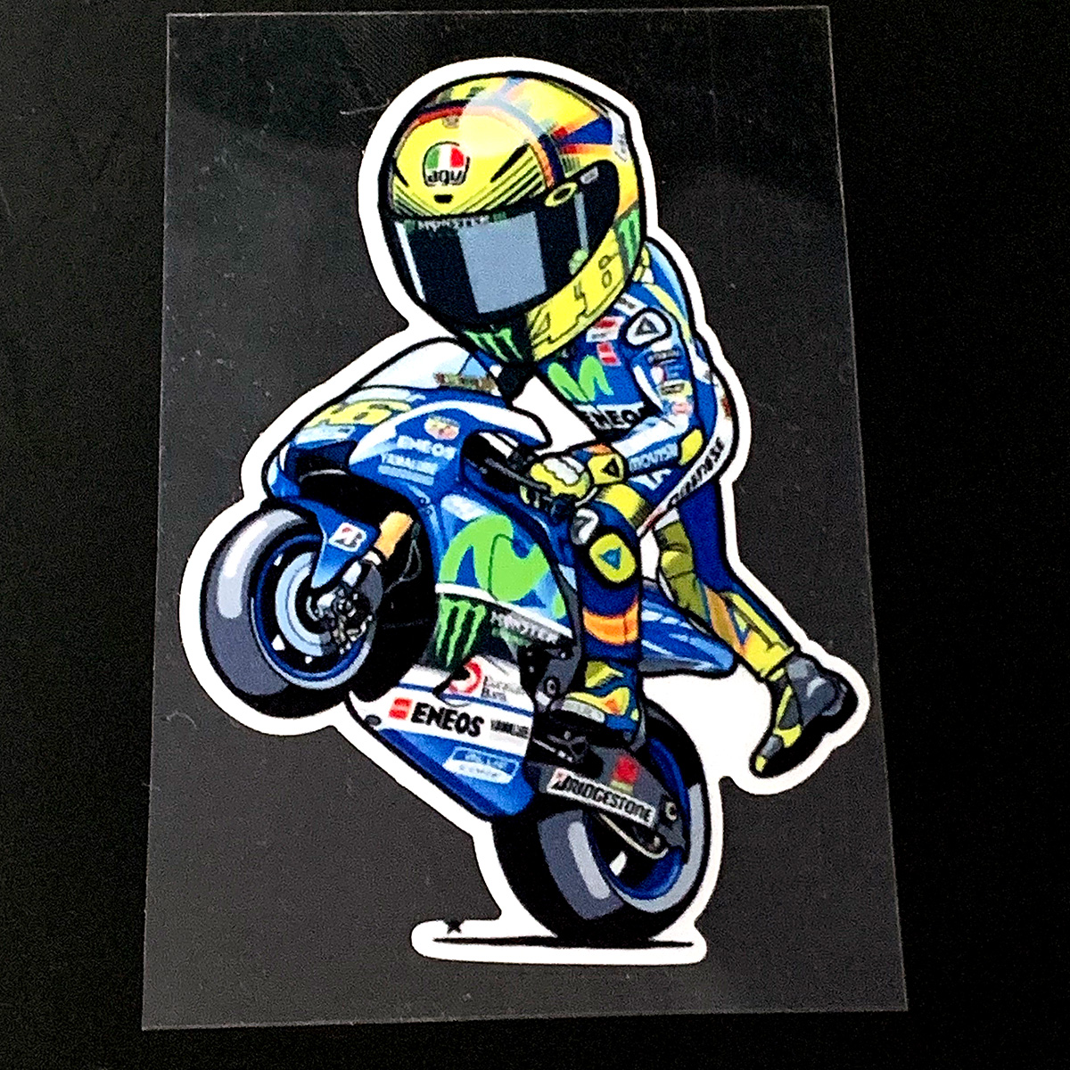 JDM 46 Rossi Signature Adesivo per moto Adesivo riflettente impermeabile Decorazione per finestra paraurti: Army Green