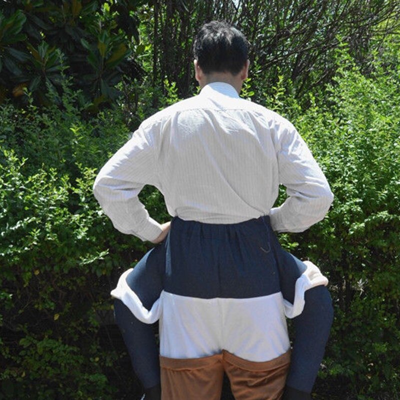 Épaule Ride sur mascotte Costume cochon dos fête déguisement porter Costume (bière homme/marron)