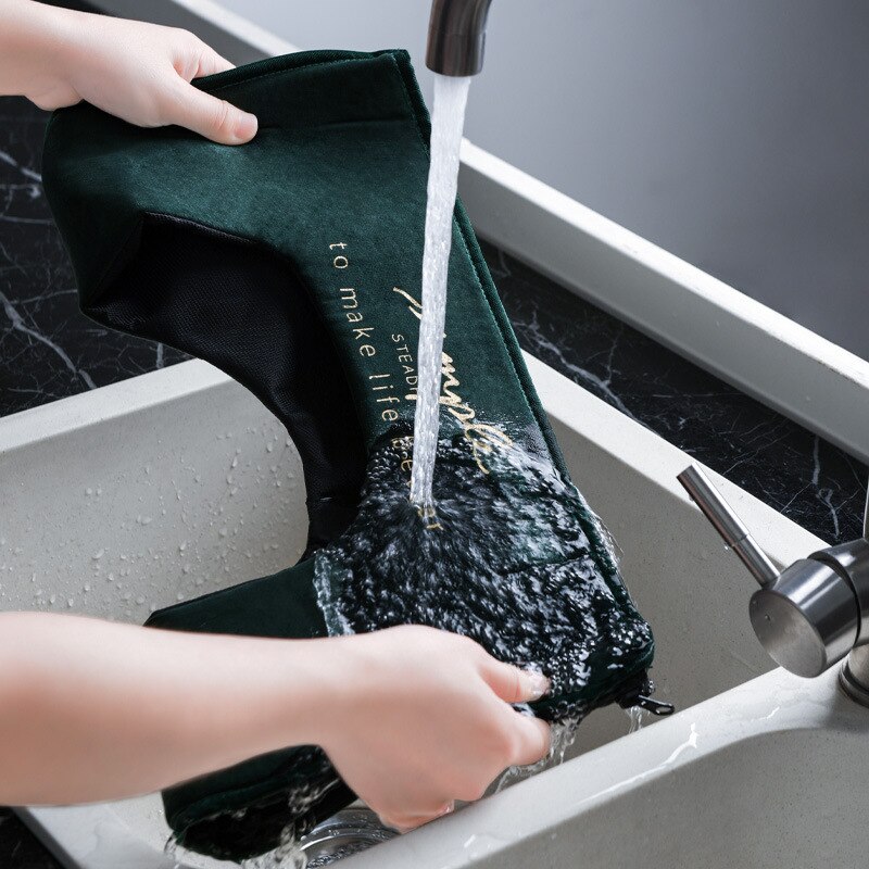 Épaissi luxe coton Linter doux lavable fermeture éclair salle de bain pleine taille universel accessoires ensemble couverture de siège de toilette