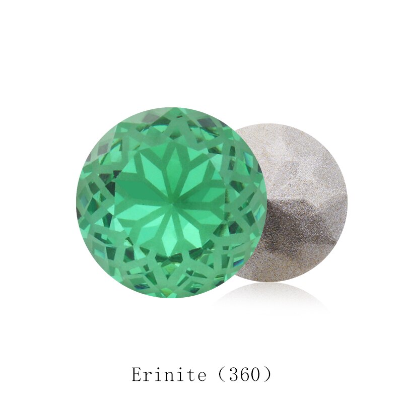 Ronde Rivoli Lijm Op Rhinestones 10Mm Pointback Stenen Diy Ambachten Shiny Glas Strass K9 Kristallen: 14mm 10pcs / Erinite