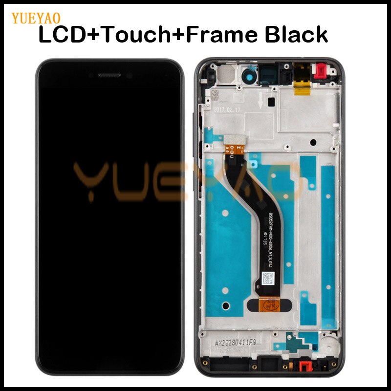 LCD+Frame For HUAWEI P8 Lite Lcd Display Screen Replacement For Huawei P9 Lite LCD SCreen PRA-LA1 PRA-LX1: WithFrame Black