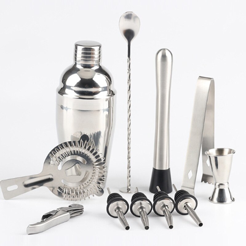 1 Set of 12 Stainless Steel Shaker Sets, Cocktail Shaker, Shaker, Shaker, Mojito Shaker-750Ml