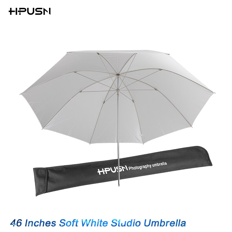 Hpusn 46 &quot;116Cm Speedlite Studio Flash Soft Translucent Witte Paraplu Voor Camera Slr Photo Studio Accessoires