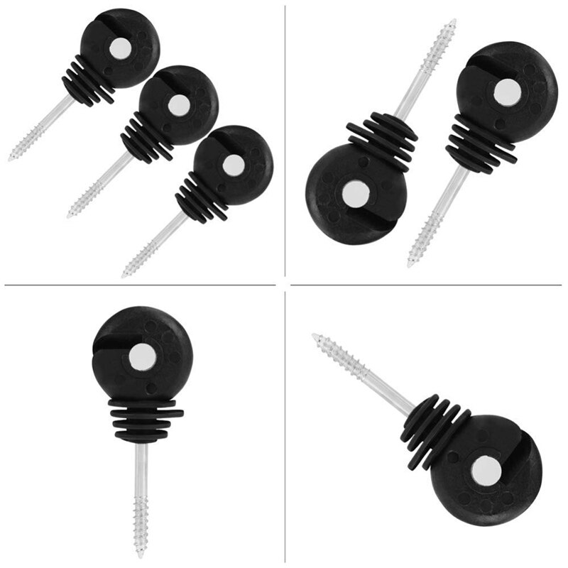 50Pcs Elektrische Hek Offset Ring Isolator Voor Hout Post Hekwerk Schroef In Berichten Draad Veilig Landbouw Tuin Accessoires