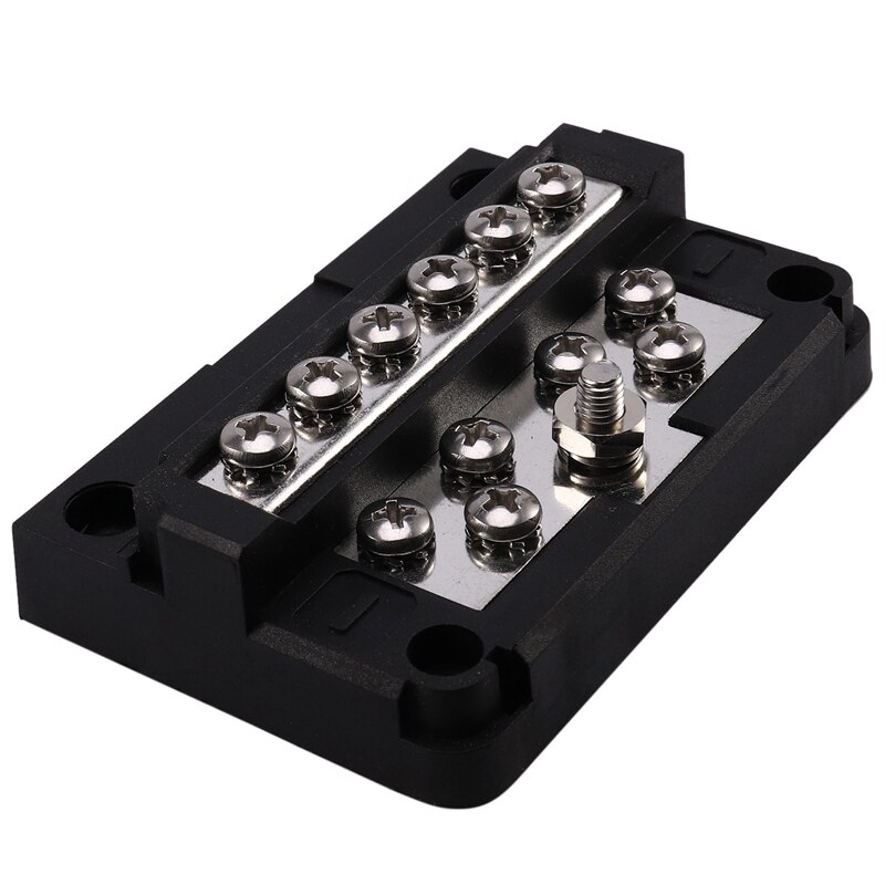Dc 12-32V Truck Motorhome-Coach Boat Bus Bar Power Distribution Block Double Busbars 12-Way Boat Bus 12-Way Fuse Box With Led Li