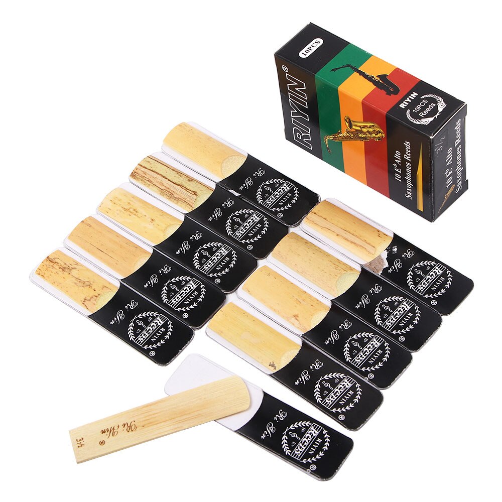 10 Pack Sterkte 1.5/2.0/2.5/3.0/3.5/4.0 Eb Altsax Saxofoon Rieten C saxofoon Riet Houtblazers Instrument Onderdelen Accessoires: Strength 3.5