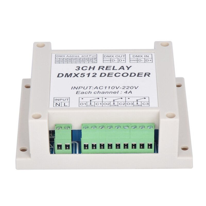 FULL-AC110-220V Controller Decoder RGB Led Strip Lights DMX512 Relays Use For Led Lamps
