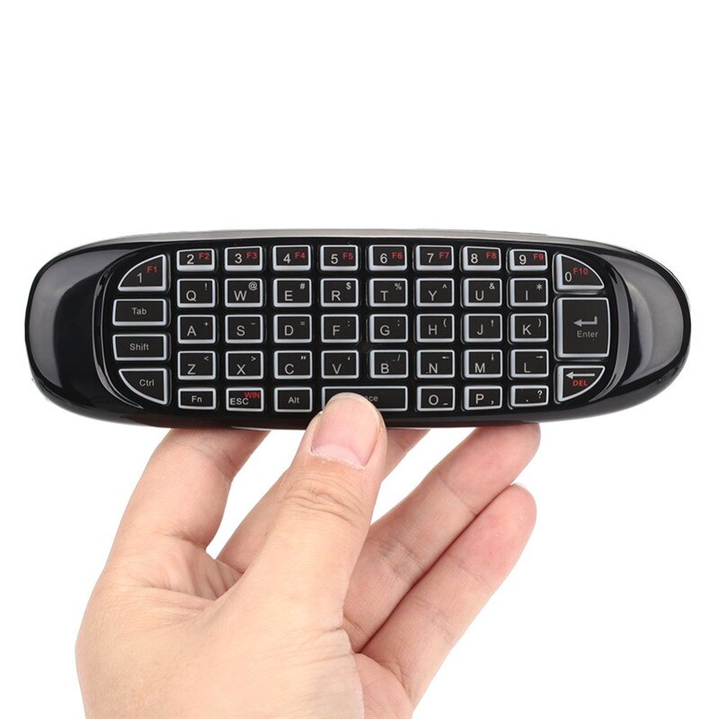 C120 2.4G Gyroscoop Air Mouse Mini Wireless Keyboard Rusland Engels Voor Android Smart Tv Box Pc Windows Mac Remote controle