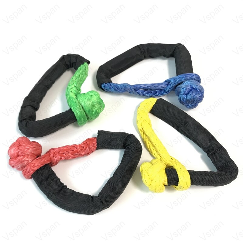 Manille de remorquage souple verte 15T | Corde synthétique, barre de remorquage, manille de choc pour Jeep JK, accessoires de récupération hors route 4x4accessoires