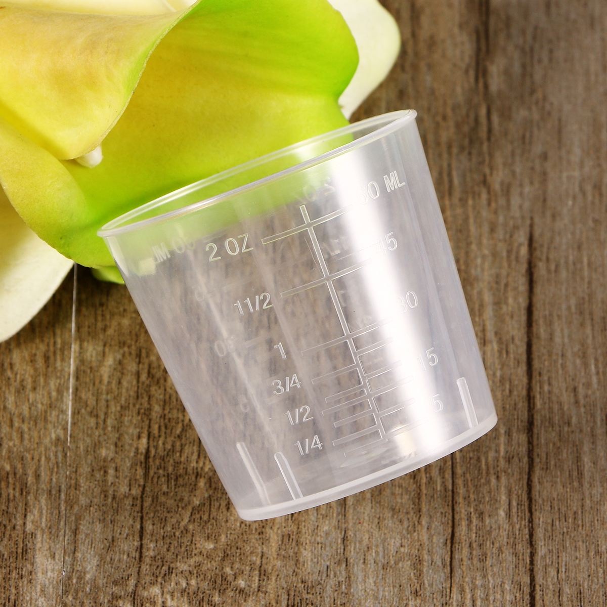 60 Ml Plastic Afstuderen Bekers Meting Beker Maatbekers Lab En Koken Vloeibare Container Verf Mengbeker