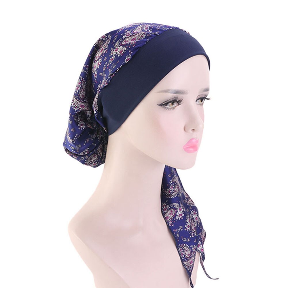 gedruckt blumen frauen inneren hijabs cap moslemisches kopf schal turban motorhaube bereit zu tragen damen wrap unter hijab kappen