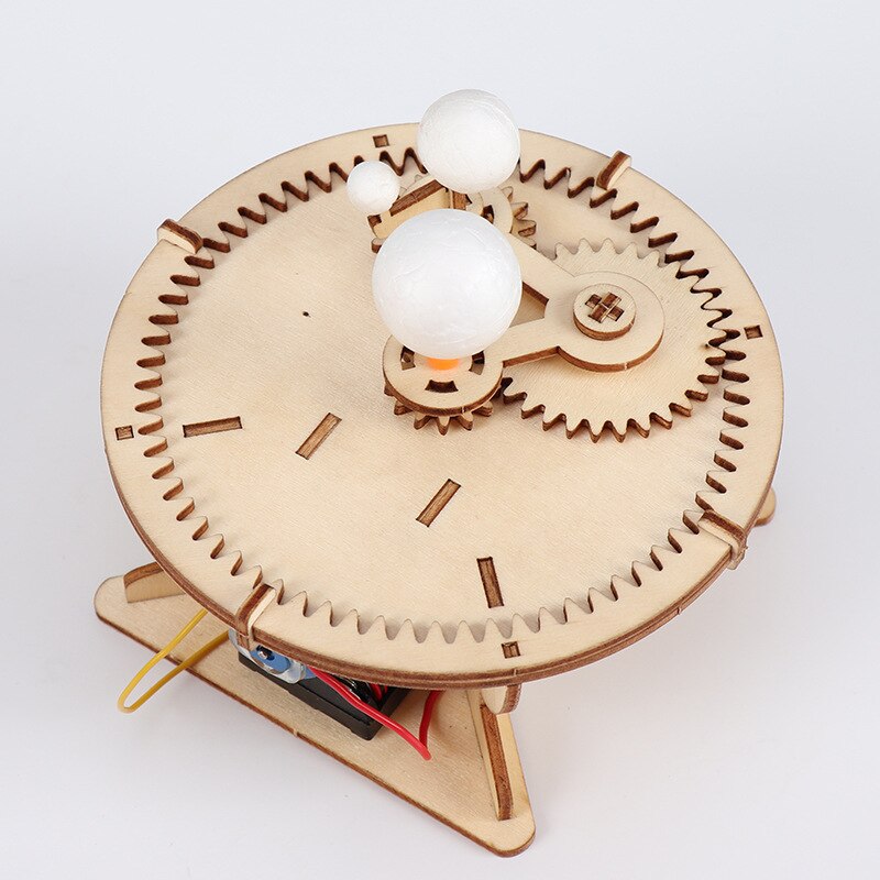 DIY Science Solar System Model Astronomy Sun Earth Moon Planet Education Kits Wood School Geography Teaching Supplies for Kids