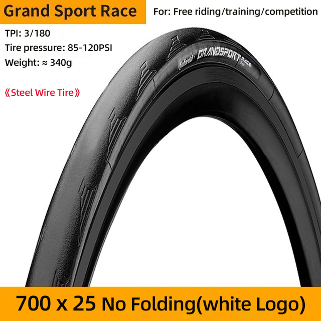 kontinental Ultra Sport III Fahrrad-Straßenreifen, 700 x 25 C, 28 C, 32 C, ULTRASport, kein Faltrad, Glatze, Draht, Perlenreifen, 180 TPI: Licht Grau