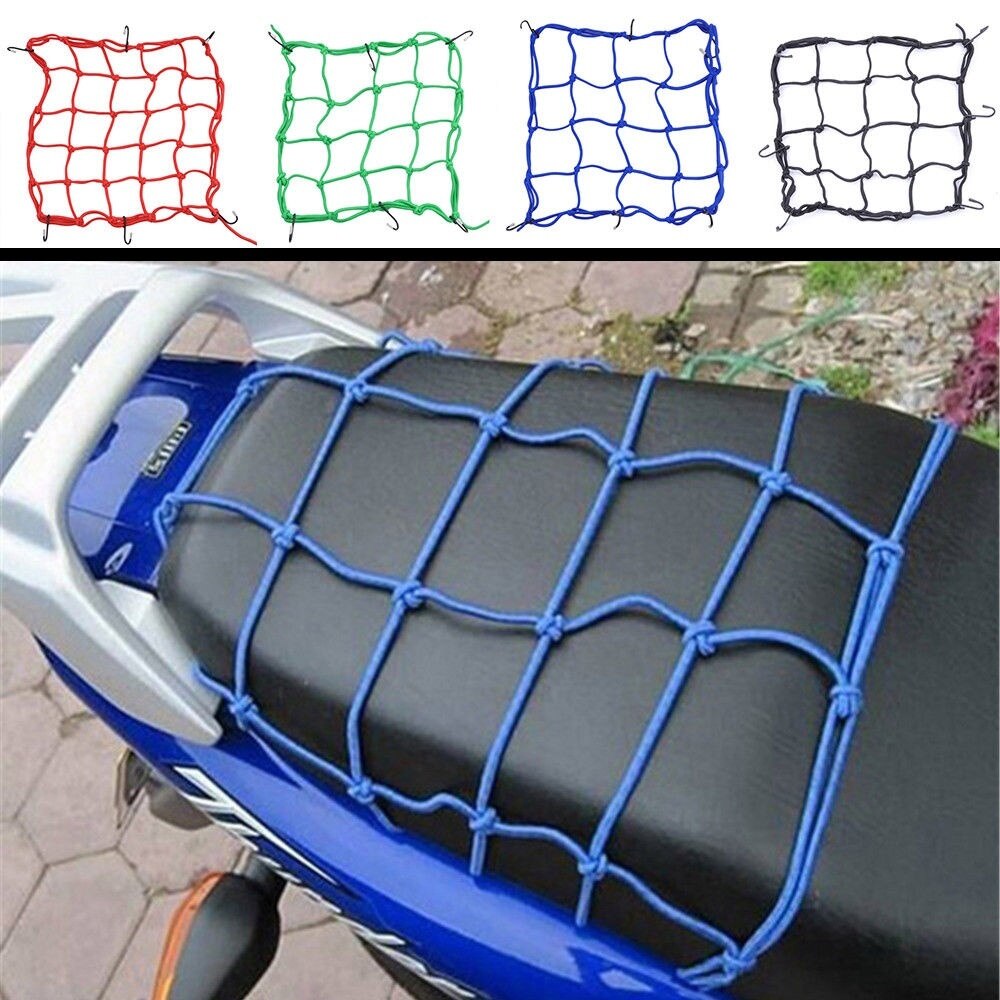 30*30 Cm Motorcycle Opslag Bagage Helm Netto Mesh Voor Opslag Carrier Bag Cargo Net Helm Diversen Fix Mesh met 6 Metalen Haak