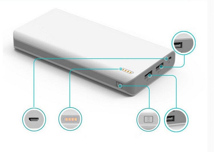 Case PCB 8 section charging 18650 Batteries 20000mAh polymer mobile power nesting kit for Romoss DIY Power Bank