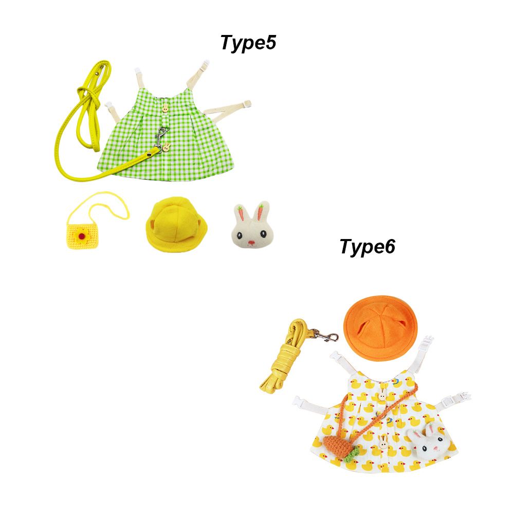 Lovely Guinea Pig Bunny Pins Outdoor Pet Vest Rabbit Dress Suit Clothes Hat Set Small Animal Clothing