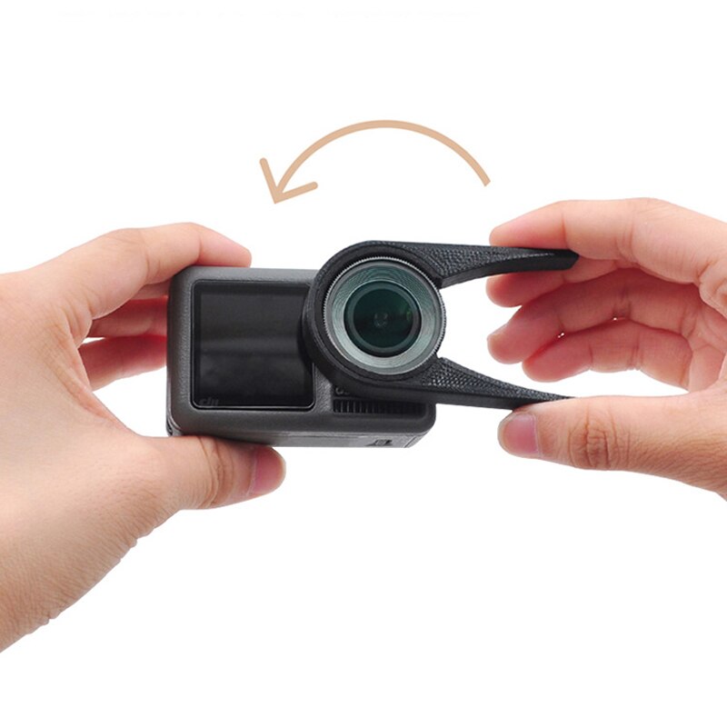A instalação do filtro da lente da ação de osmo/remove a ferramenta do grampo para acessórios da câmera da ação de dji osmo