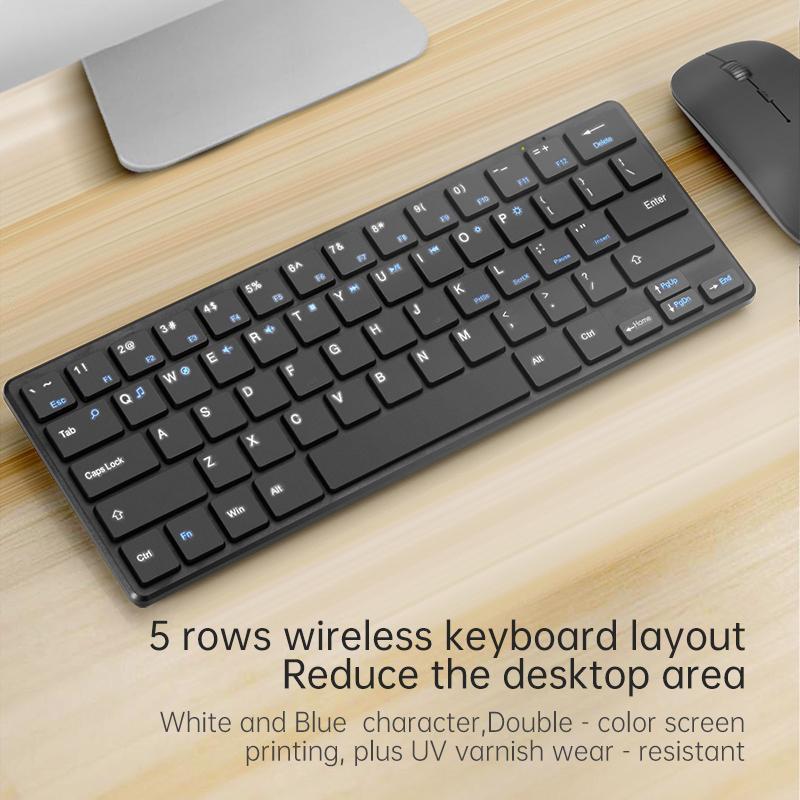 2.4g Wireless Keyboard Mouse Set Portable 10m Distance Keyboard Set With Usb Wireless Receiver Computer Peripheral